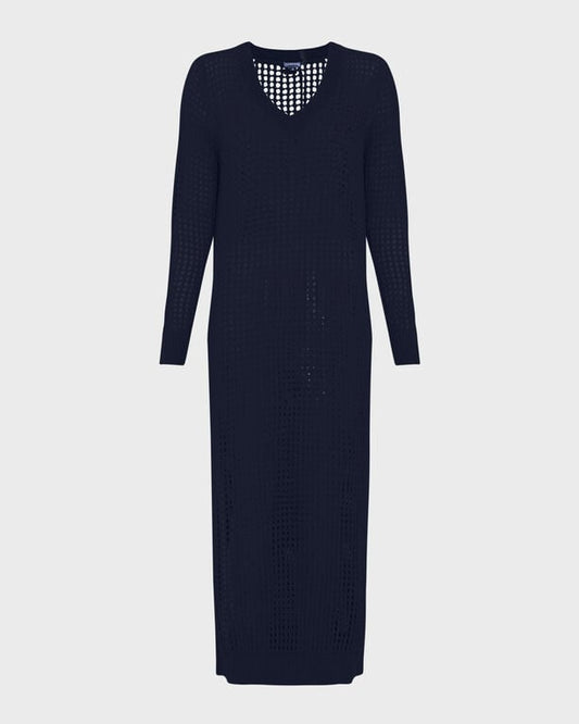 Vilebrequin - Women Crochet T-shirt Dress Solid - Dress - Lysia - Blue - Size XL