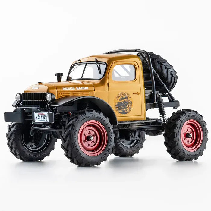 FMS Model FCX24 Power Wagon 1/24 Scale RTR 2-Speed Brushed RC Climbing Rock Crawler - Yellow