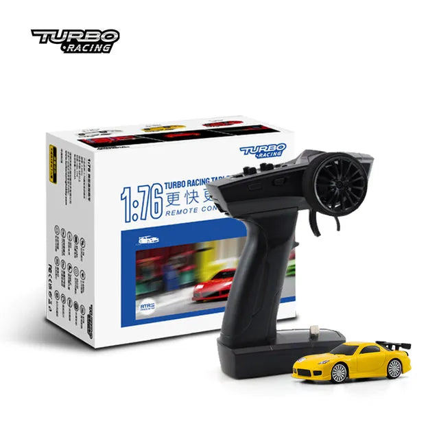 Turbo Racing 1:76 C71 Sport RC Car Limited Edition & Classic Edition With 3 Colors Mini Full Proportional RTR Kit Toy - Yellow