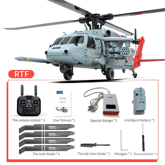 Yuxiang F09-H SH60 Black Hawk 1/47 Scale Aircraft 2.4G 8CH 6-Axis Gyro GPS 5.8G image Transmission Helicopter - RTF without camera