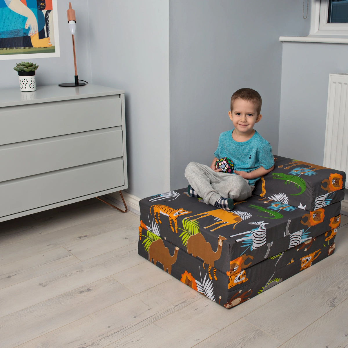 Kids Foldable Z Bed Kids Futon Sofa Bed Folding Mattress Printed Sleeping Mattress