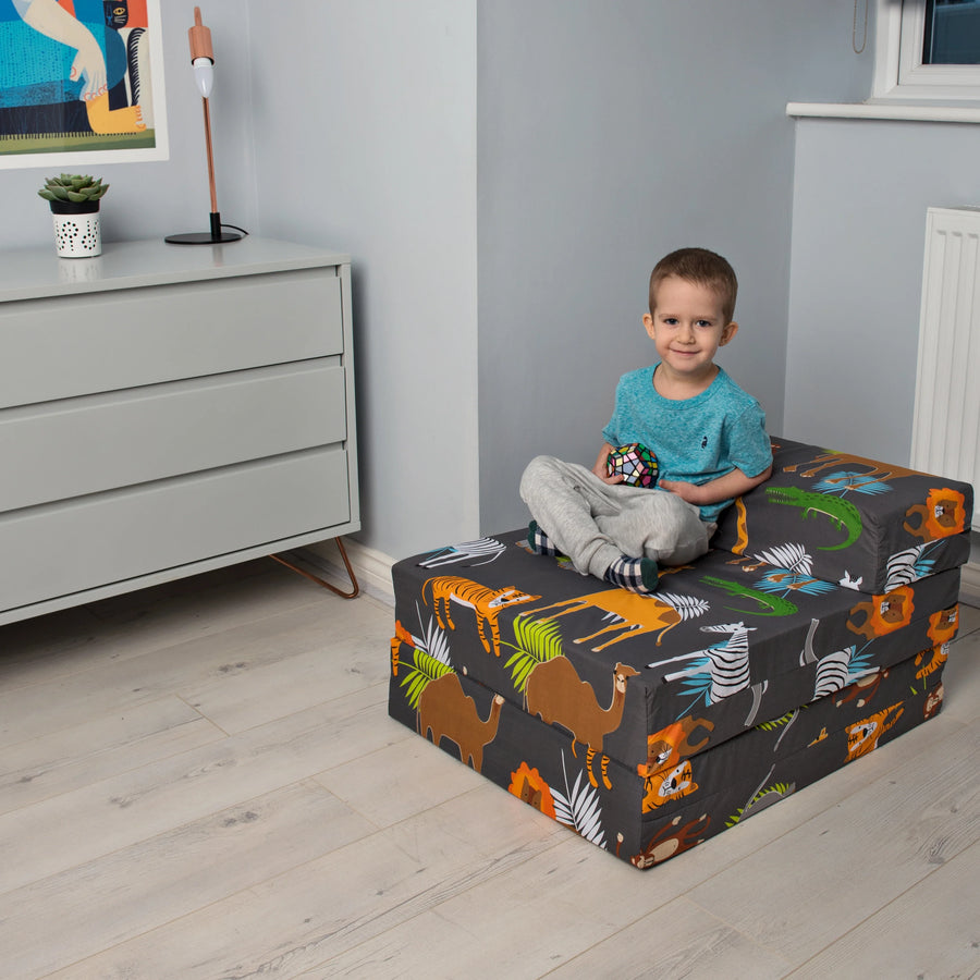 Kids Foldable Z Bed Kids Futon Sofa Bed Folding Mattress Printed Sleeping Mattress