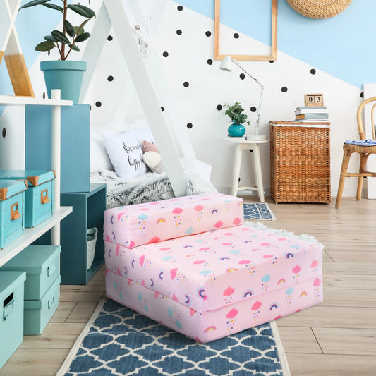 Kids Foldable Z Bed Mattress Kids Futon Sofa Bed Folding Mattress Sleeping Mattress