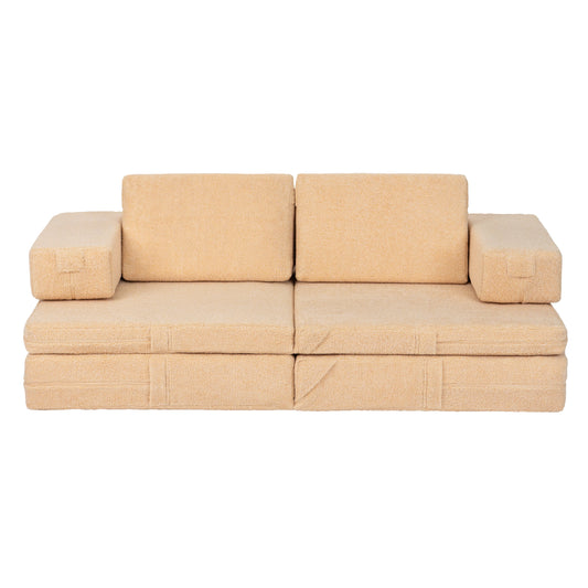 Ready Steady Bed Teddy Kids Play Sofa Toddler Play Couch Playroom Sofa - Cream