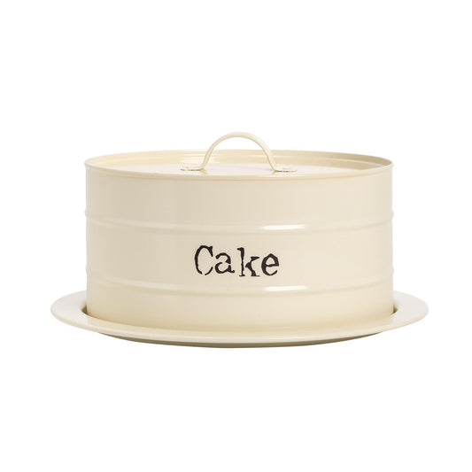 Cream Vintage Metal Cake Tin