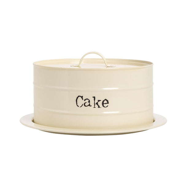 Cream Vintage Metal Cake Tin