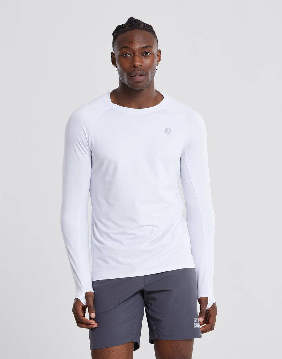 Advantage Long Sleeve Tee in White - Small / White