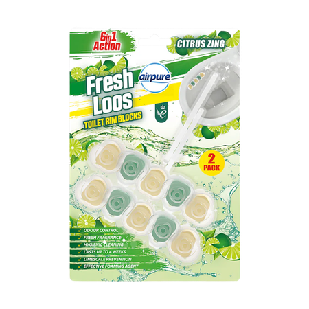 Airpure Fresh Loos 6-in-1 Action Toilet Rim Block - Assorted