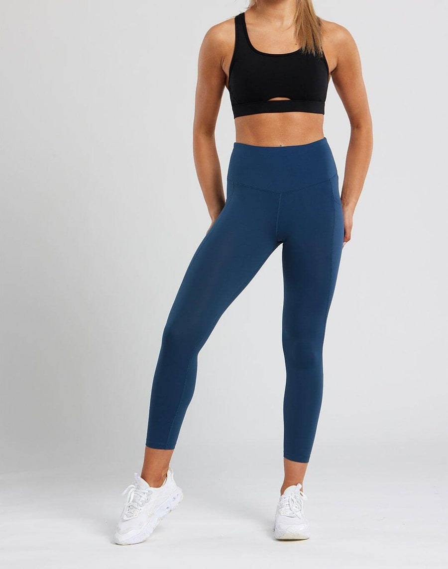 Womens All-In Leggings in Petrol Blue - XS/8 / Petrol Blue
