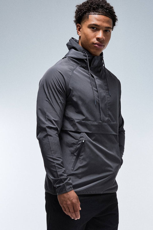 Men's Active Gym Regular Fit Windbreaker | Charcoal | Size X-Small | BOOHOOMAN