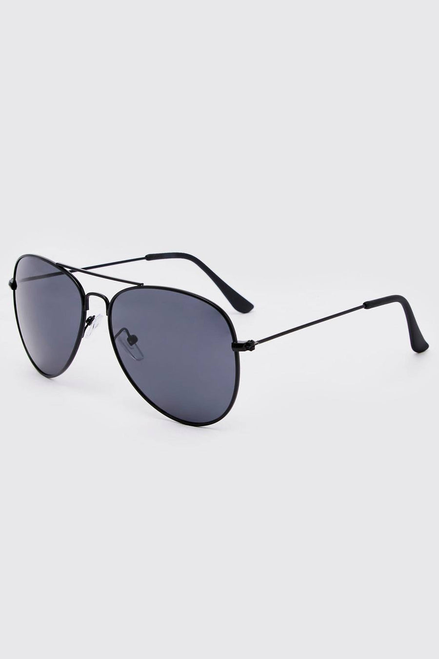 Men's Metal Aviator Sunglasses | Black | BOOHOOMAN