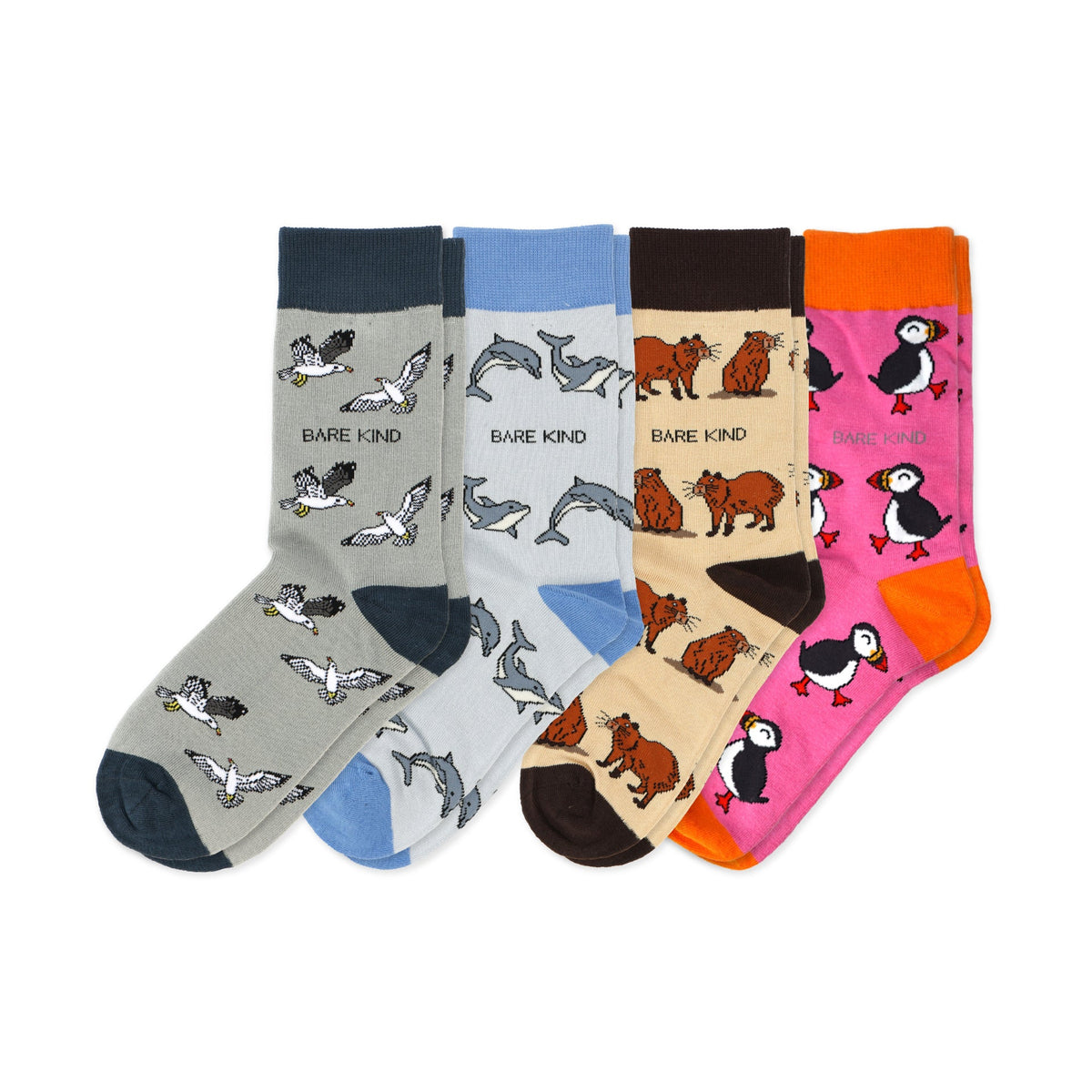 Animal Antics 4 Pack Bamboo Sock Set | UK Adult 7-11