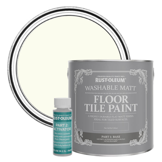 Rust-Oleum White Matt Floor Tile Paint - Antique White