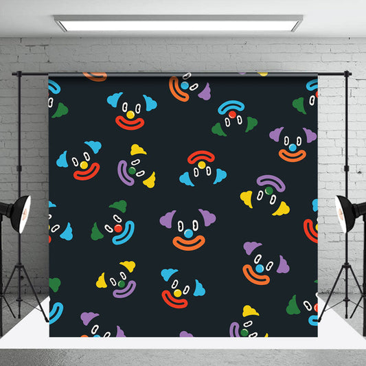 Black Circus Funny Clown Backdrop For Photography - Aperturee