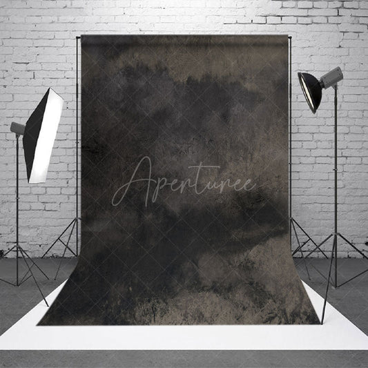 Black Muddy Cement Wall Abstract Textured Backdrop - Aperturee