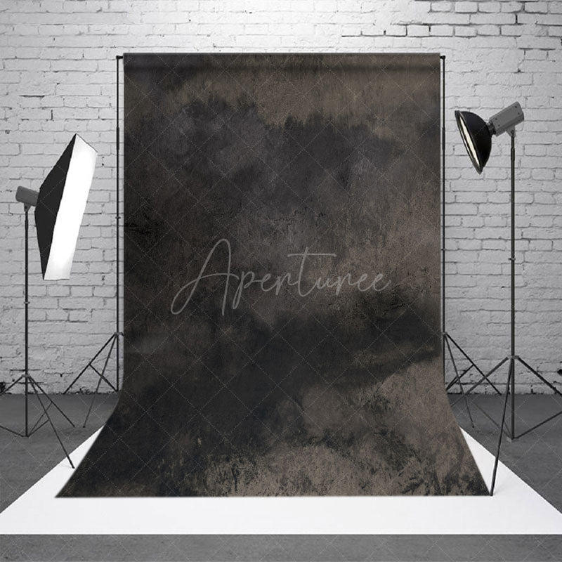 Black Muddy Cement Wall Abstract Textured Backdrop - Aperturee