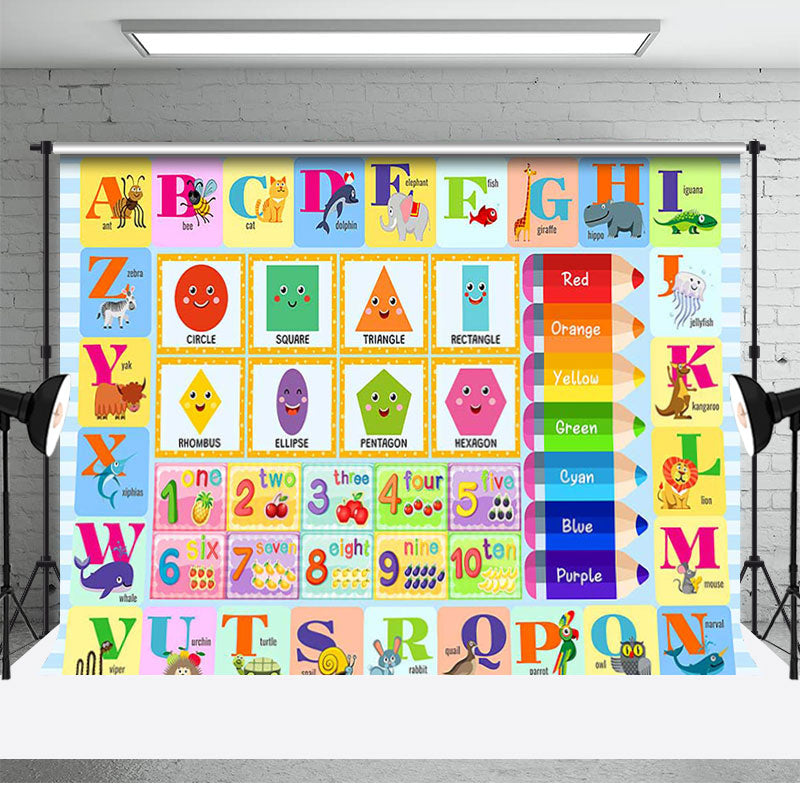 Cute Children Educational Back To School Backdrop - Aperturee