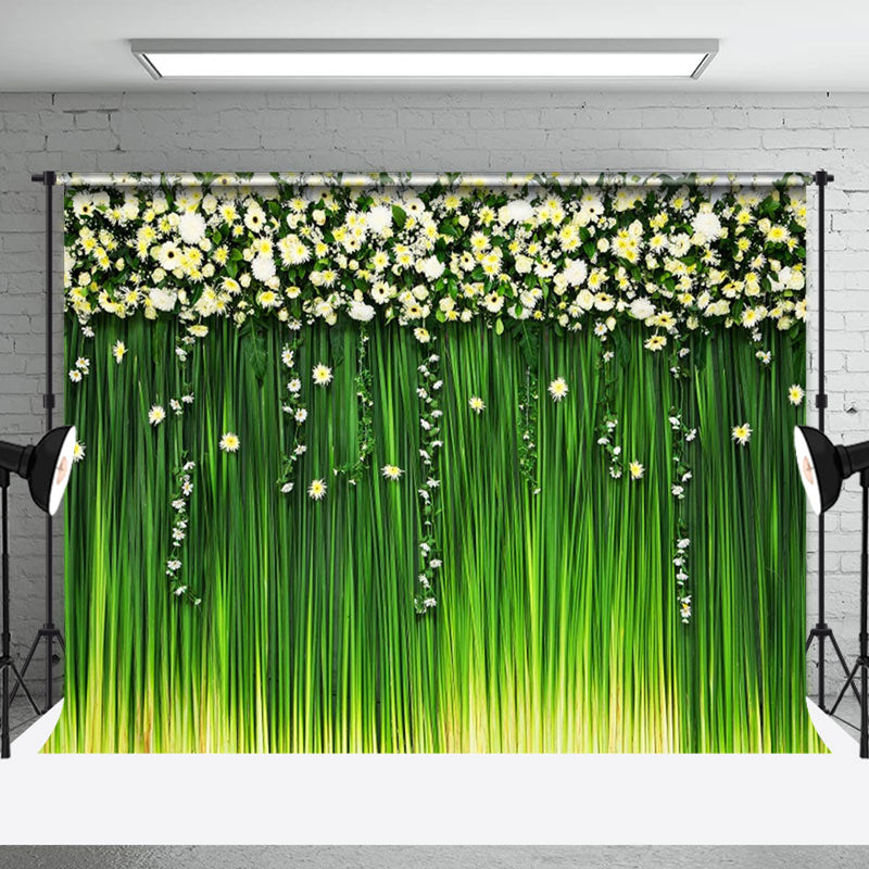 Floral Spring Greenery Photography Studio Backdrop - Aperturee