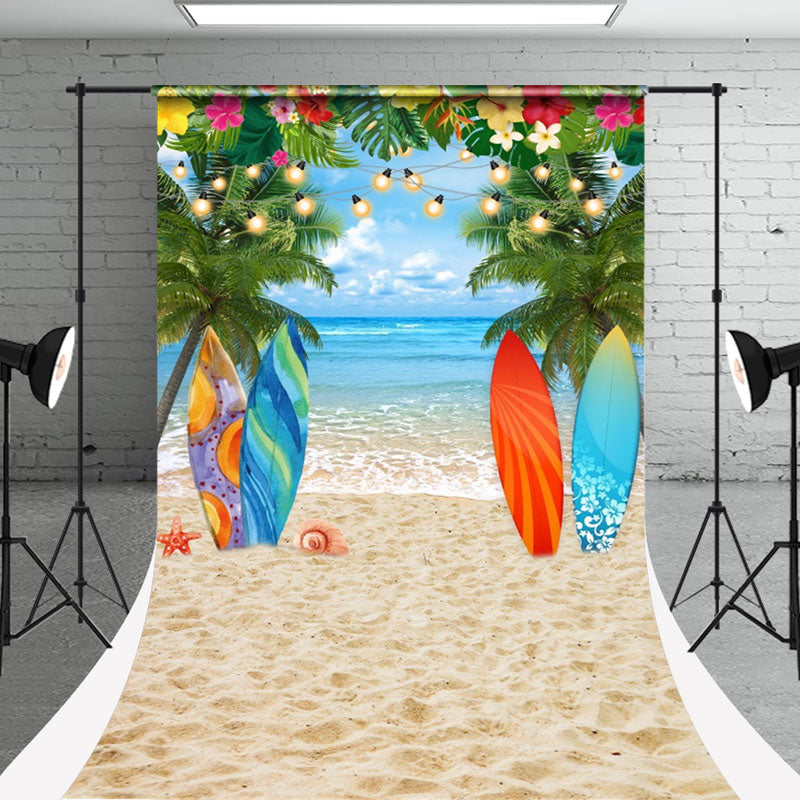 Light Tree Surfboard Summer Photoshoot Sweep Backdrop - Aperturee