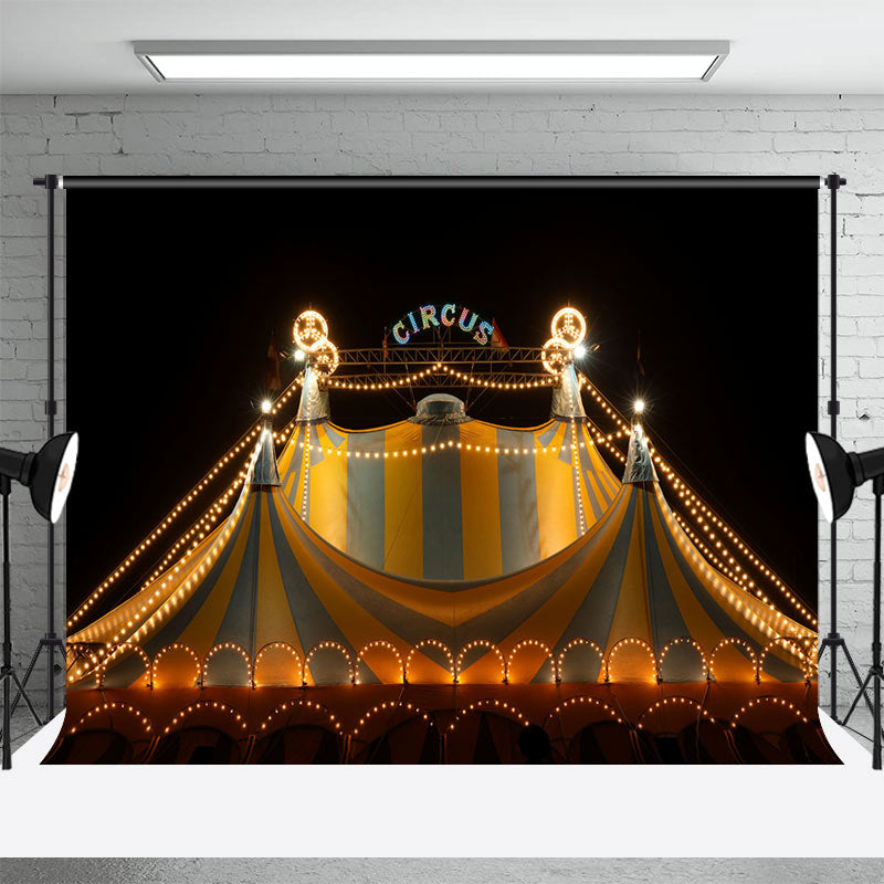 Night Light Stripe Tent Circus Photo Booth Backdrop - Aperturee