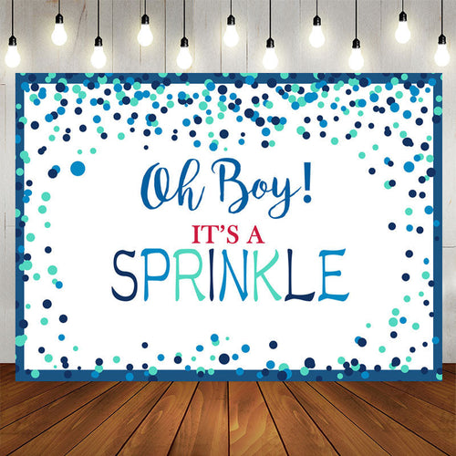 Aperturee Oh Boy Its A Sprinkle Simple Baby Shower Backdrop