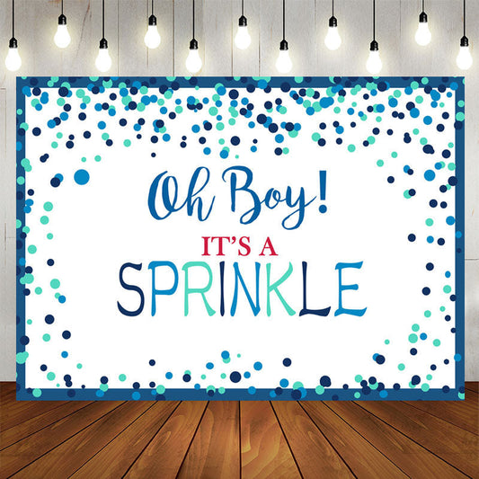 Aperturee Oh Boy Its A Sprinkle Simple Baby Shower Backdrop