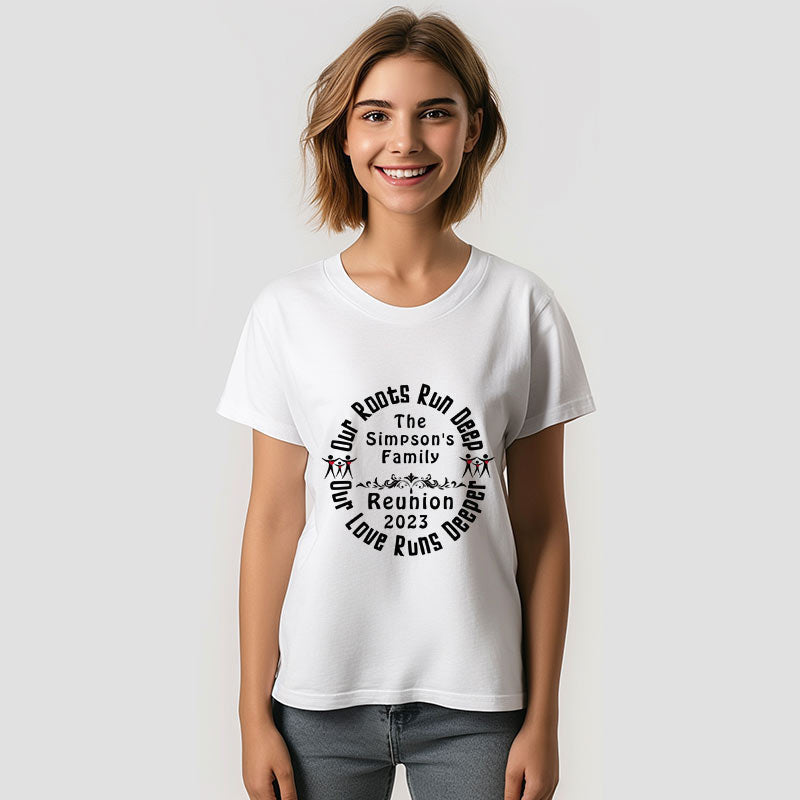 Roots Run Deep Family Reunion Custom Name T-Shirt