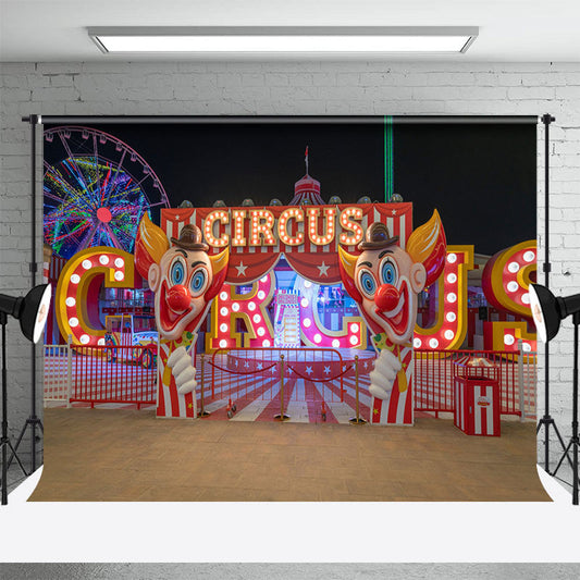 Tent Clown Ferris Wheel Circus Gate Photo Backdrop - Aperturee