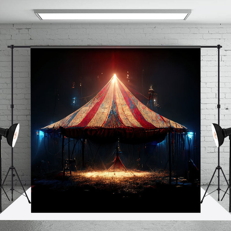 Vintage Mysterious Night Circus Tent Photo Backdrop - Aperturee