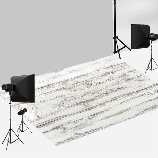 Aperturee Retro White Peeling Paint Wood Photo Floor Backdrop | Floor Photography Background | Floor Drops For Photography | Photography Floor Drops