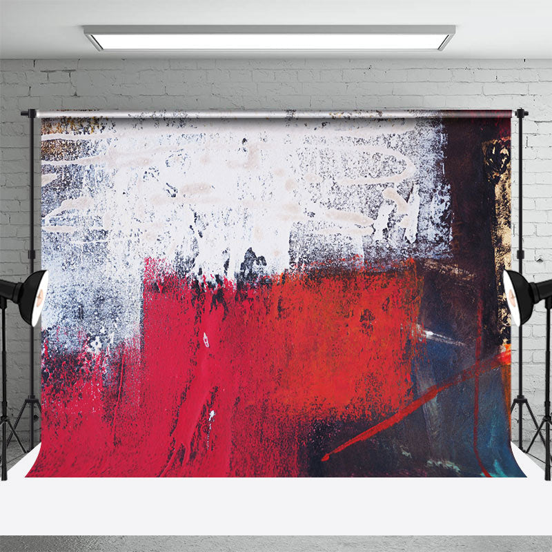 White Red Black Inkjet Graffiti Wall Photo Backdrop - Aperturee
