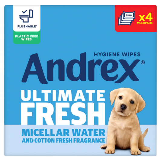 Andrex Ultimate Fresh Hygiene Wipes Quad Pack 4 x 36 Sheets
