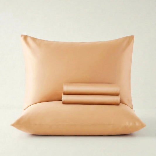 Basic 100% Turkish Cotton Sateen Sheet Set - Queen / Salmon