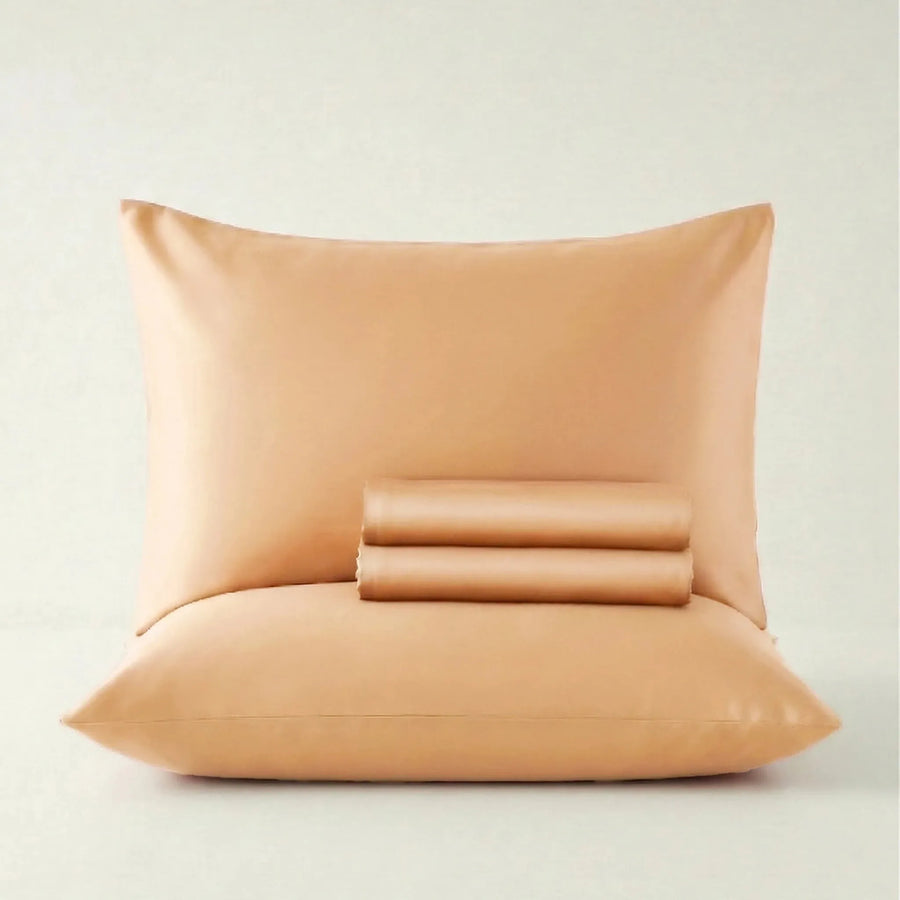Basic 100% Turkish Cotton Sateen Sheet Set - Queen / Salmon