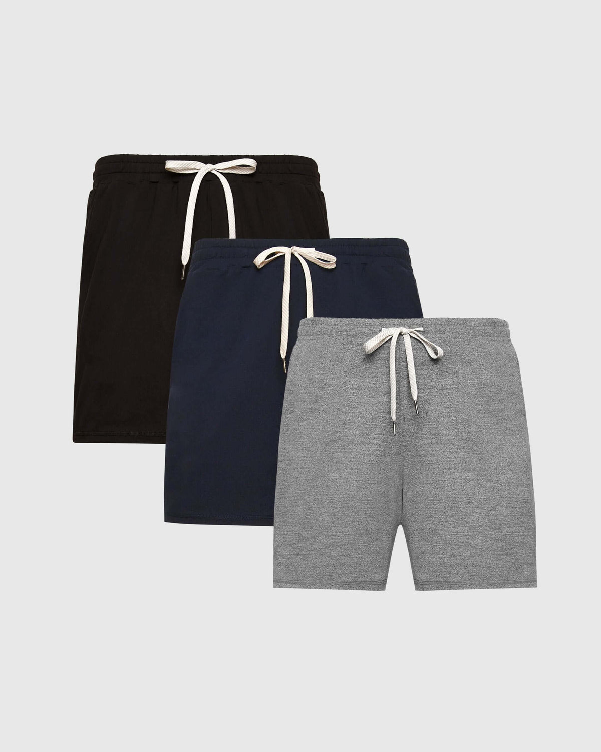 True Classic Basic Active Comfort Shorts 3-Pack | Cotton Blend | Athletic Cut | Small