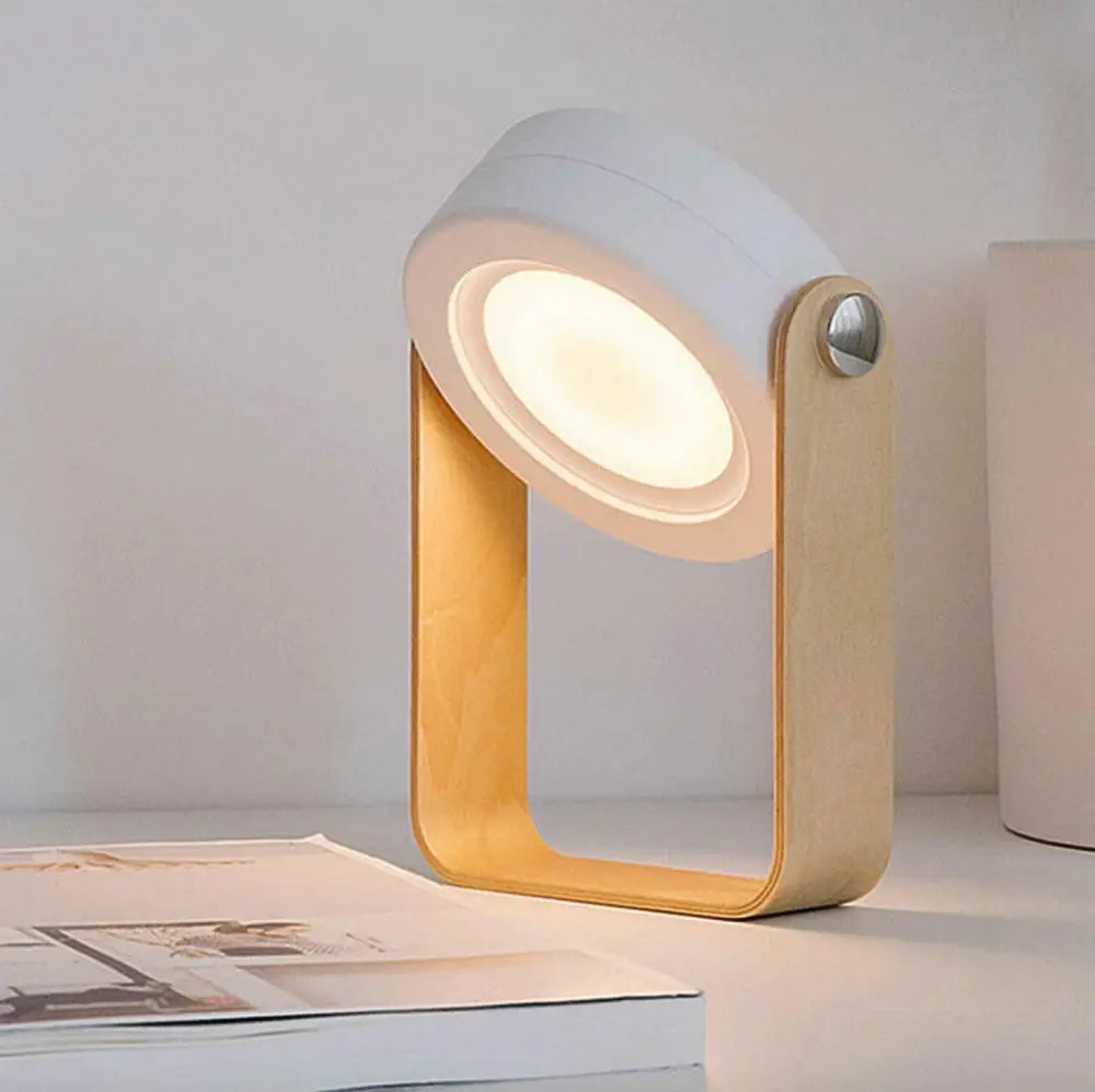 White Wood LED Sconce - White