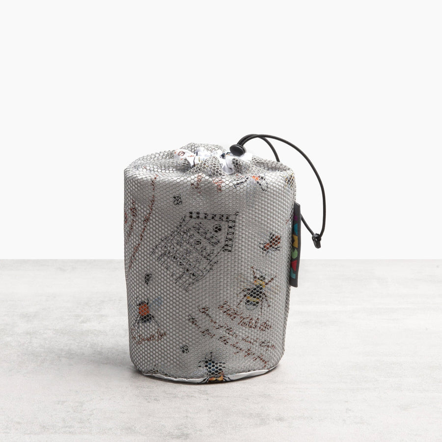 Pacmat Bee Print Waterproof Picnic Blanket, Recycled Material, Family Size