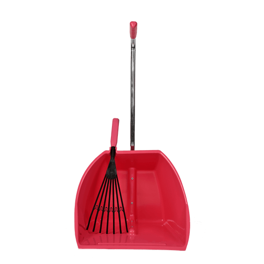 Big Tidee™ with Short Super Rake | High Capacity Scoop and Rake Cleaning Set - Pink