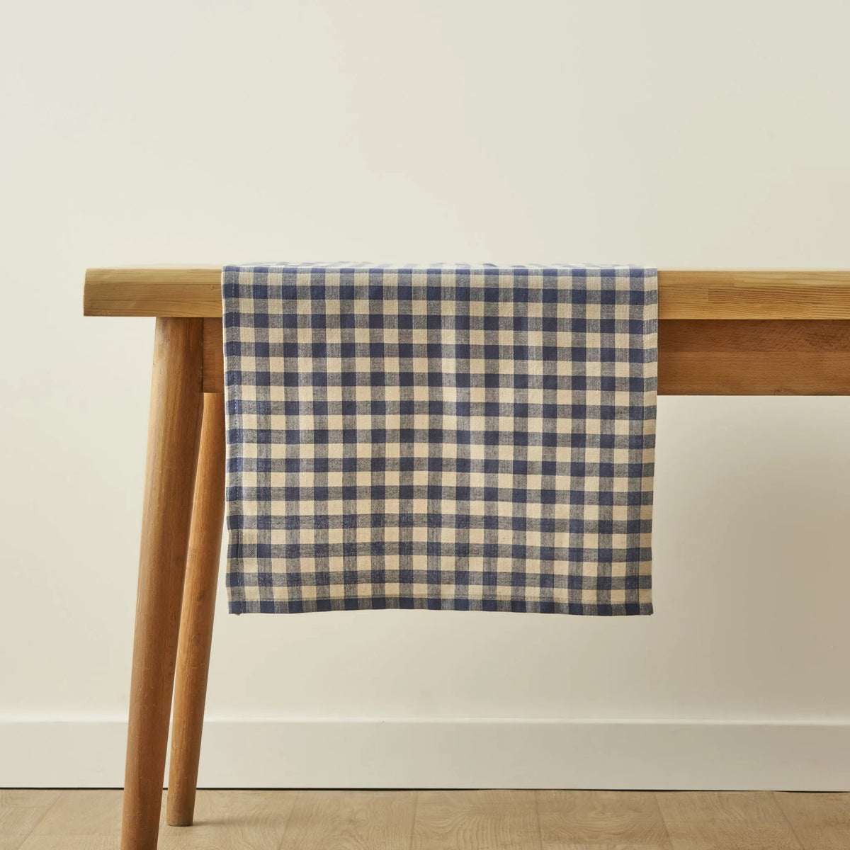 Bleu Blanc Gingham Cotton Table Runner