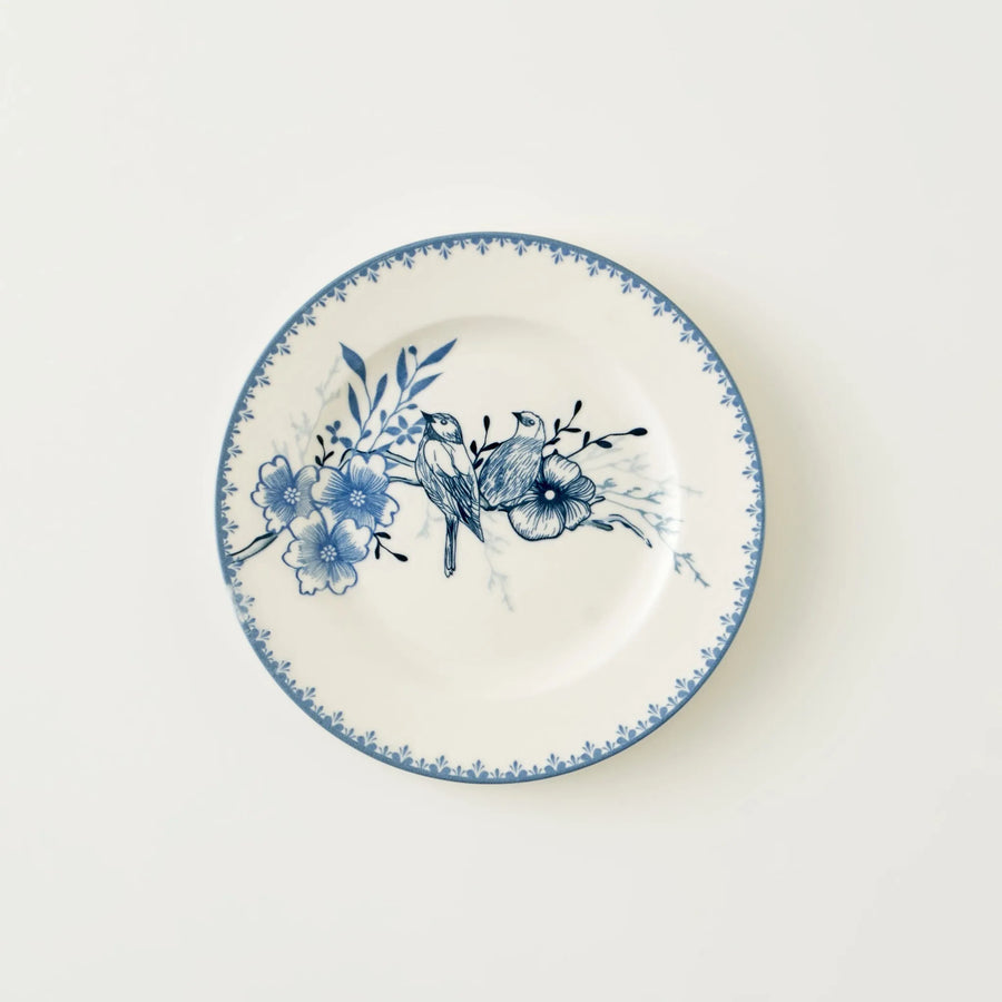 Bleu Blanc Porcelain Dessert Plates (Set of 4)
