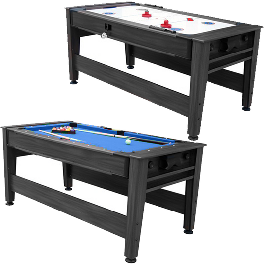 Air King 6ft Pool & Air Hockey Combination Table with Black Body