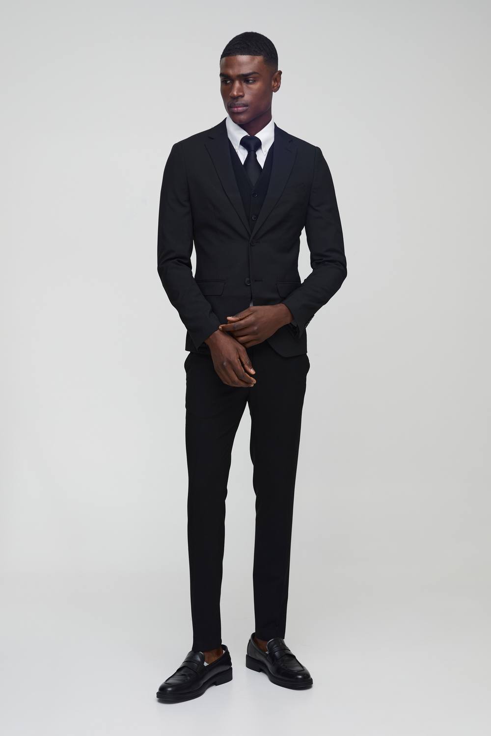 Super Skinny Single Breasted Blazer | Black | Size 42
