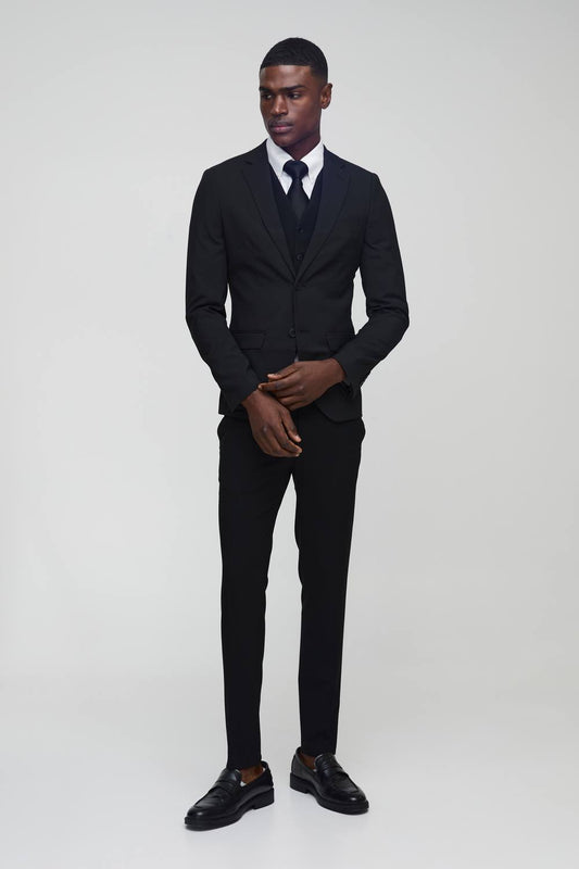 Super Skinny Single Breasted Blazer | Black | Size 42