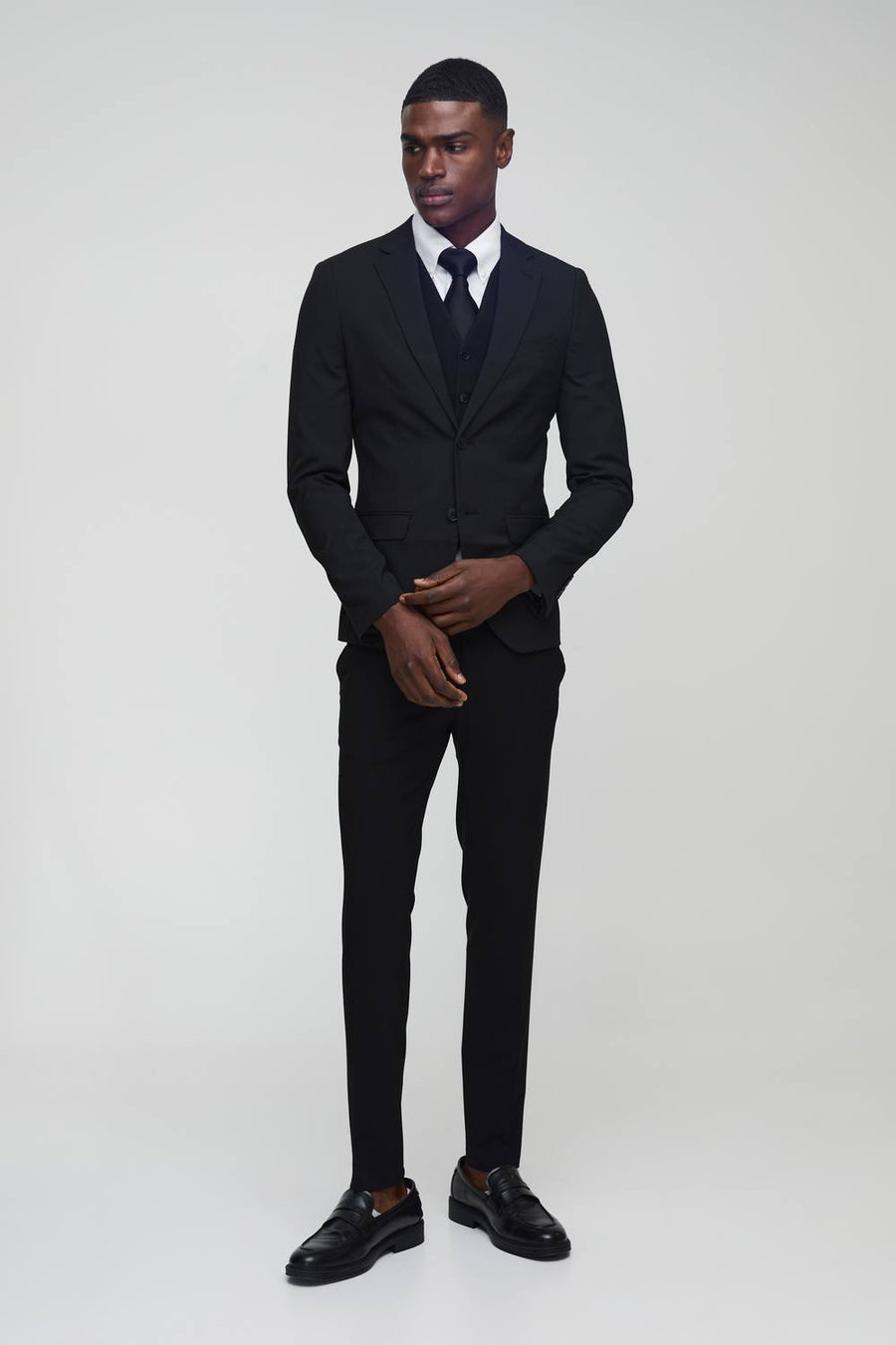 Super Skinny Single Breasted Blazer | Black | Size 42