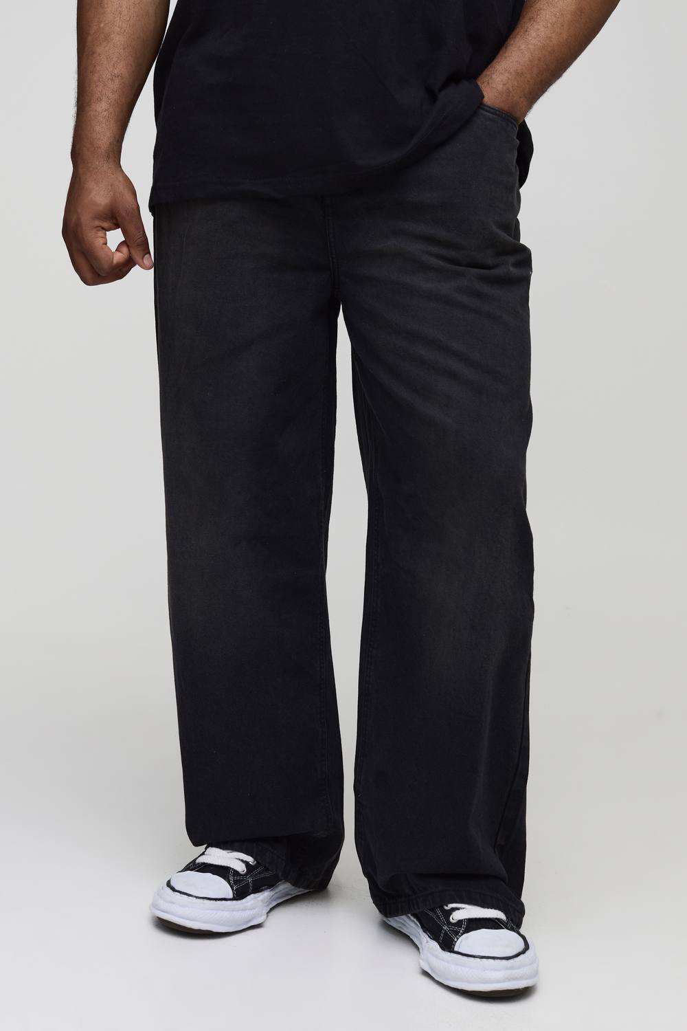 Plus Essential Relaxed Fit Jeans | Charcoal | Size 46