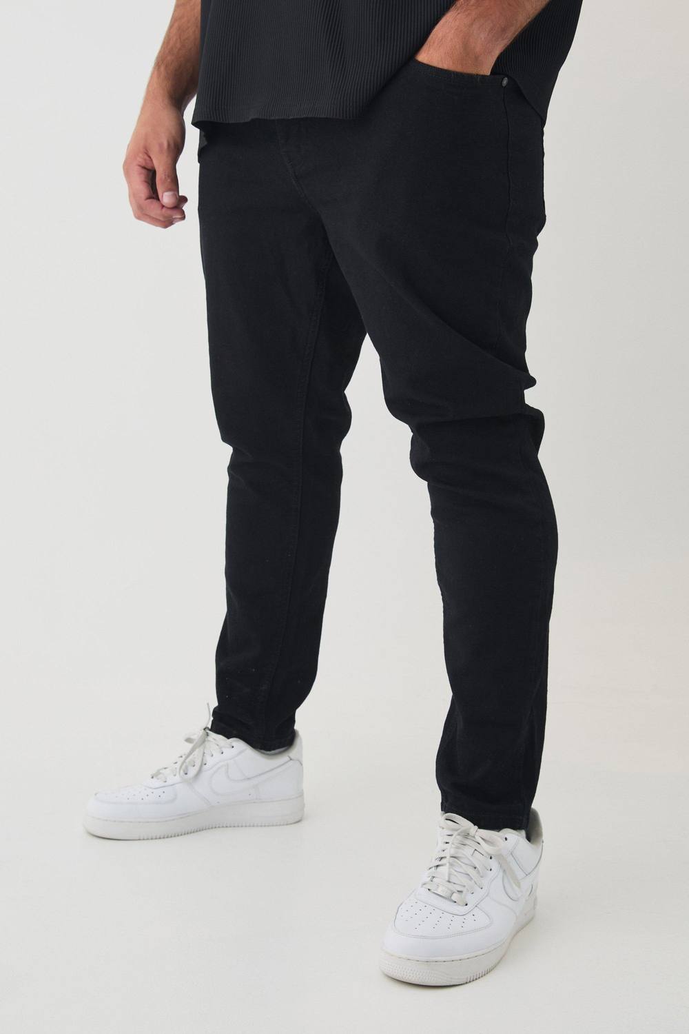 Plus Essential Skinny Fit Jeans | True Black | Size 42