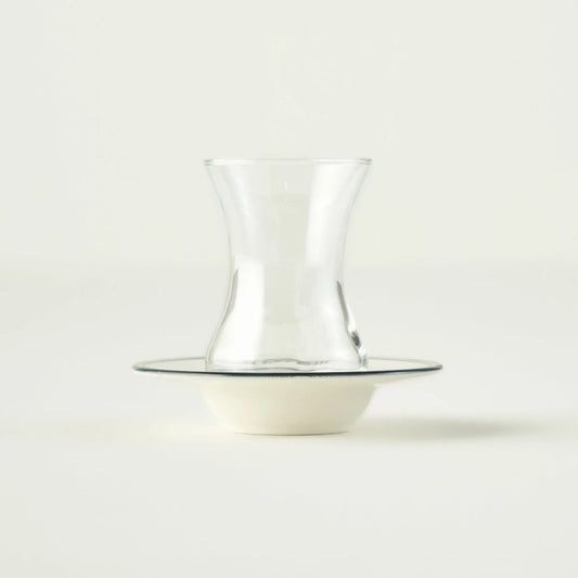 Bon Appetit Tea Glass Set with Saucers (6-Piece)