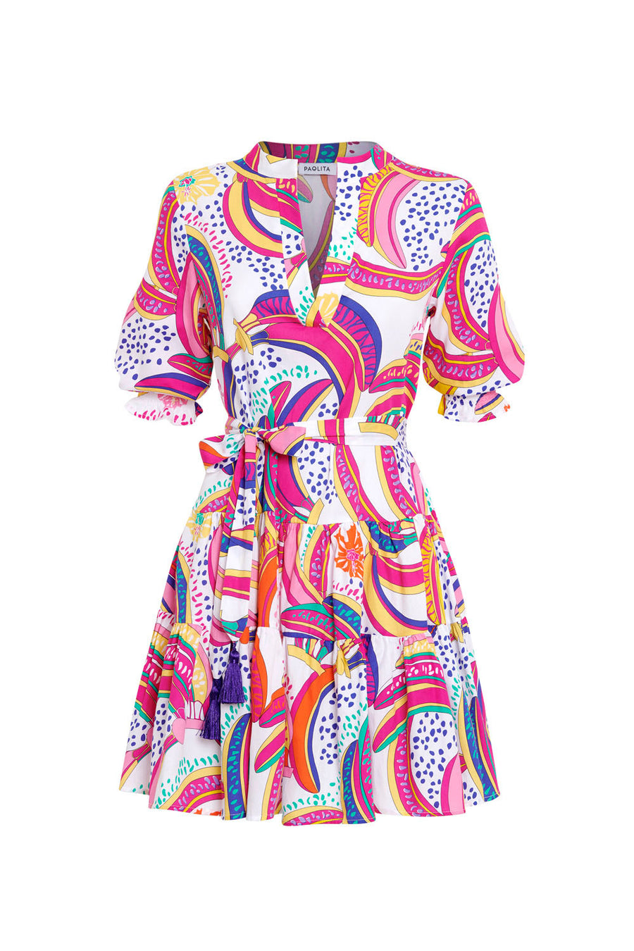 Bora Bora Long Sleeve Ruffle Dress - XS