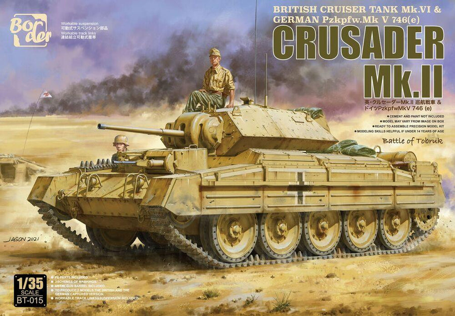 British Cruiser Tank Mk.VI & German Pzkpfw.Mk V 746(e) Crusader Mk.II