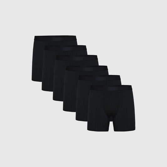 True Classic Black Boxer Briefs 6-Pack | Small